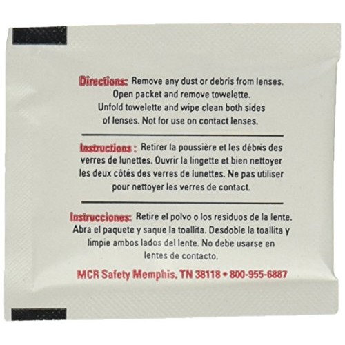 MCR Safety LCT Anti-Fog Anti-Static Lens Cleaning Towelette - 100 Wipes