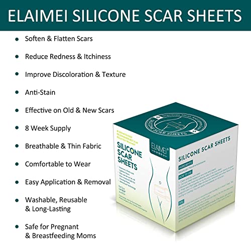 Silicone scar sheets (1.6” x 120”Roll),Medical Grade Soft Silicone Gel Tape f...
