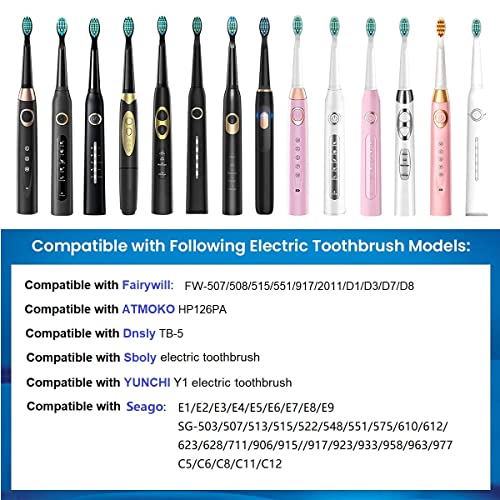 Electric Toothbrush Heads for Fairywill - Replacement Brush Heads Compatible ...