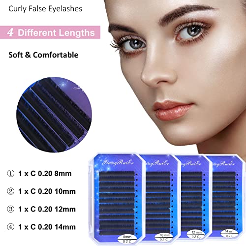 18 in 1 Eyelash Extension Kit, mcwdoit C Curl Eyelash False Lashes Strip Graf...