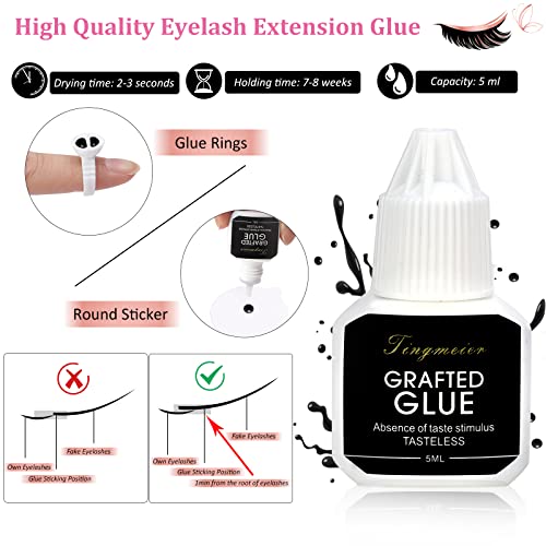 18 in 1 Eyelash Extension Kit, mcwdoit C Curl Eyelash False Lashes Strip Graf...