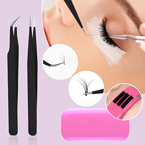 18 in 1 Eyelash Extension Kit, mcwdoit C Curl Eyelash False Lashes Strip Graf...