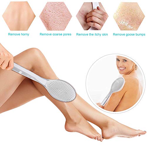 Mczxon Bath Body Back Shower Brush with Curved Long Handle for Exfoliating Sk...