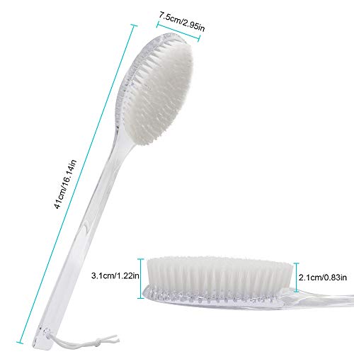 Mczxon Bath Body Back Shower Brush with Curved Long Handle for Exfoliating Sk...