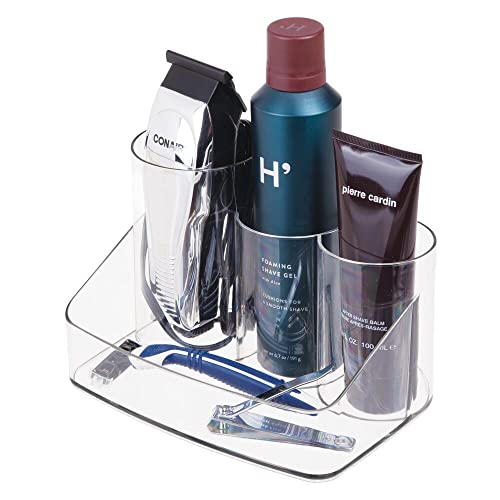 mDesign Men's Plastic Countertop Beard and Hair Care Grooming Storage Organiz...