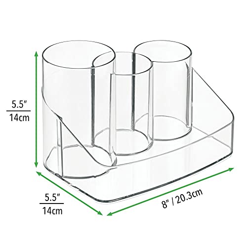 mDesign Men's Plastic Countertop Beard and Hair Care Grooming Storage Organiz...