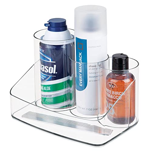mDesign Men's Plastic Countertop Beard and Hair Care Grooming Storage Organiz...