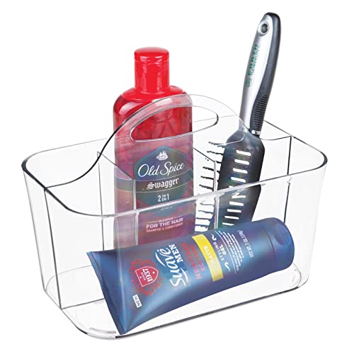 mDesign Plastic Men's Grooming Storage Organizer Caddy Tote - Divided Basket ...