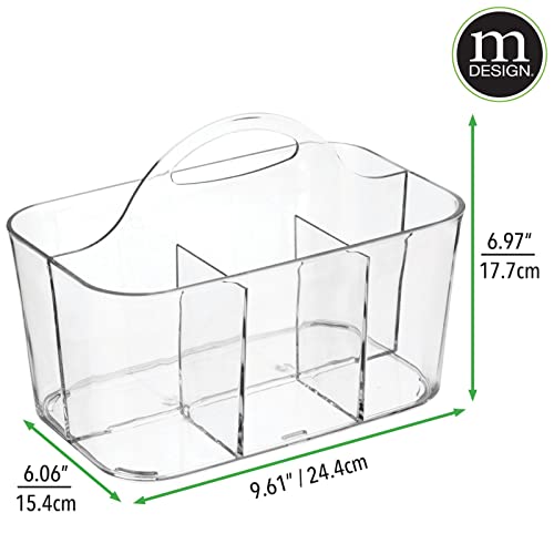 mDesign Plastic Men's Grooming Storage Organizer Caddy Tote - Divided Basket ...