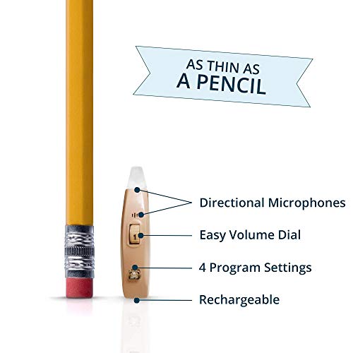 MDHearingAid Volt Hearing Aid (Set of 2), Doctor-Designed Rechargeable, 2 Dir...
