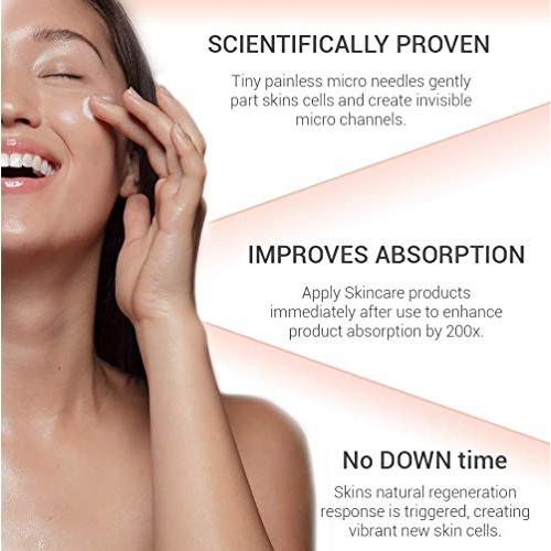 Micro Derma Roller for Face - Medical-Grade Stainless Steel Microneedle Rolle...