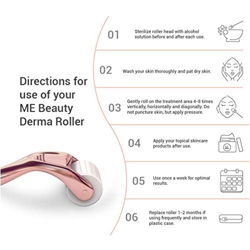 Micro Derma Roller for Face - Medical-Grade Stainless Steel Microneedle Rolle...