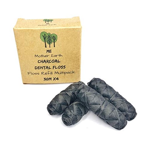 Vegan Biodegradable Bamboo Charcoal Dental Floss Refill Refill | Natural Cand...