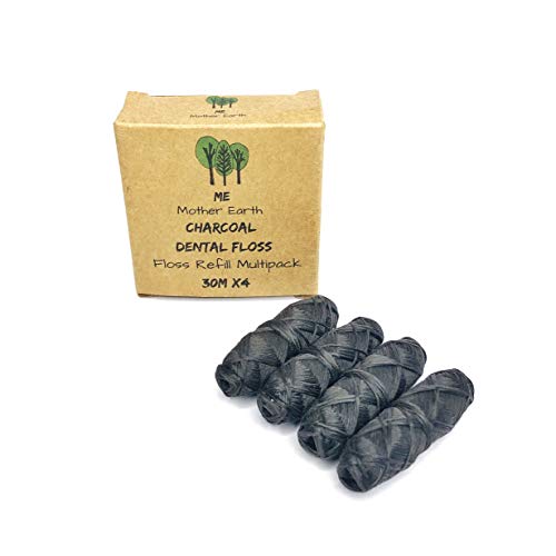 Vegan Biodegradable Bamboo Charcoal Dental Floss Refill Refill | Natural Cand...
