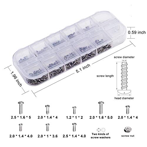 Eyeglass Repair Kit, Glasses Repair Tools with Glasses Screws, Precision Scre...