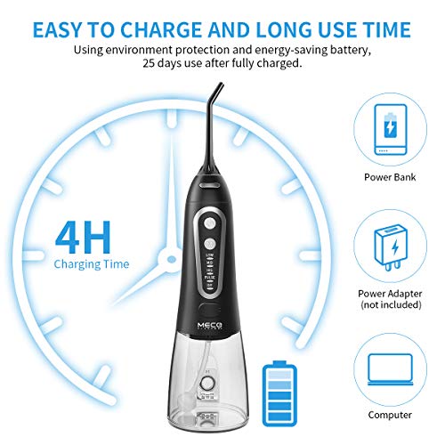 Oral Irrigator for Teeth, MECO Cordless Water Dental Teeth Cleaner Pick 300ML...
