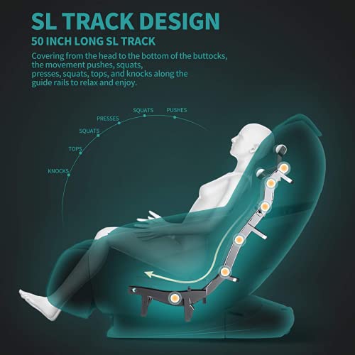 Mecor Massage Chair w/48 Inch Super Long SL Curve Cradle Floating Zero Gravit...