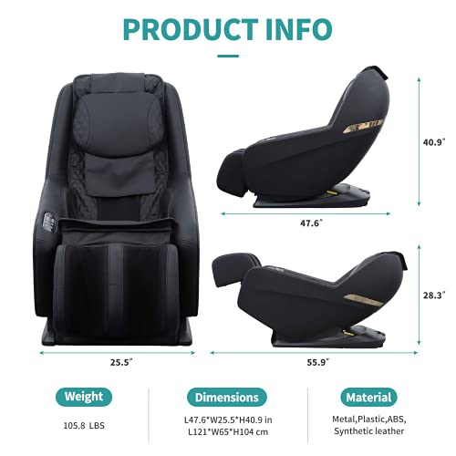 Mecor Massage Chair w/48 Inch Super Long SL Curve Cradle Floating Zero Gravit...