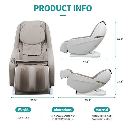 Mecor Massage Chair Zero Gravity Full Body W/SL Track Shiatsu Recliner W/3D R...