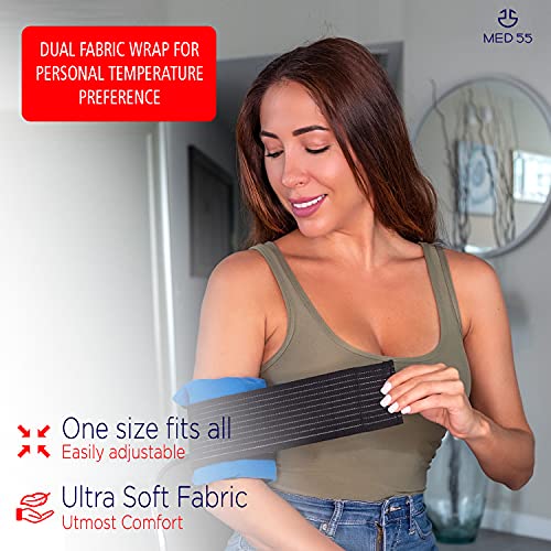 Gel Ice Pack for Injuries | 2 Reusable Gel Packs + 2 Adjustable Wraps - Hot &...
