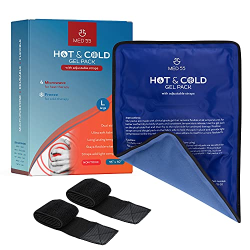 Gel Ice Pack for Injuries Reusable Gel - Hot & Cold Pack Compress Flexible So...