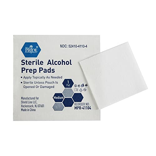 MED PRIDE Alcohol Prep Pads| 200 pack| Medical-Grade, Sterile, Individually-W...