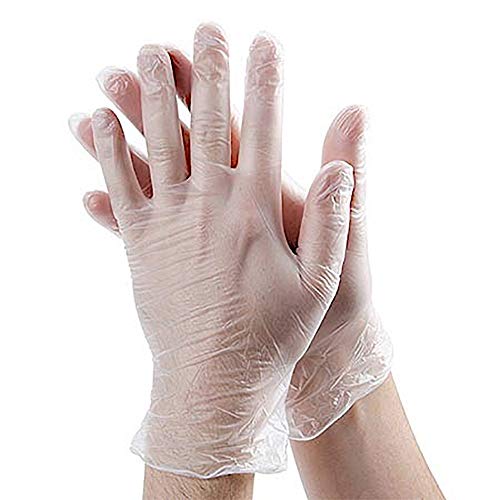 Med PRIDE Medical Vinyl Examination Gloves (Large, 100-Count) Latex Free Rubb...