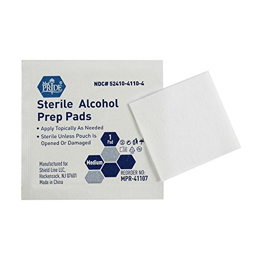 Medpride Alcohol Prep Pads| 100 Pack| Medical-Grade, Sterile, Individually-Wr...