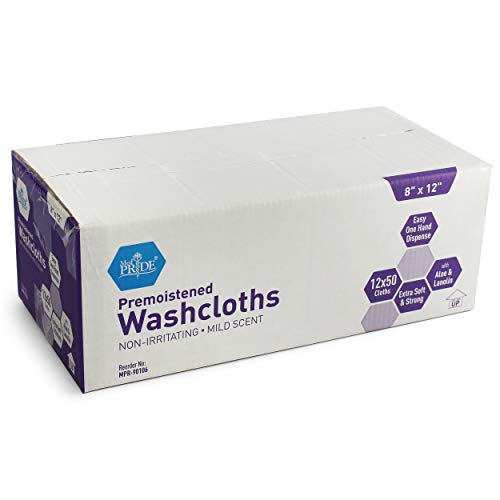 Medpride Disposable Premoistened Washcloths for Adults| 600-count, 8” x 12”| ...