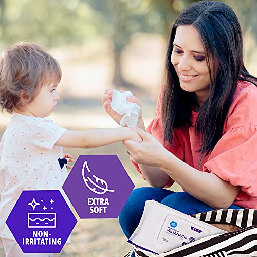 Medpride Disposable Premoistened Washcloths - Non Irritating Adult Cloth Wipe...