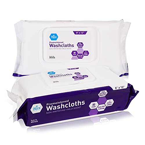 Medpride Disposable Premoistened Washcloths - Non Irritating Adult Cloth Wipe...