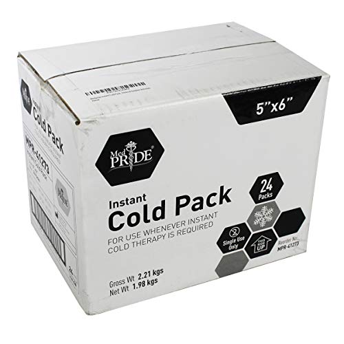 Medpride Instant Cold Pack (5”x 6”) – Set of 24 Disposable Cold Therapy Ice P...