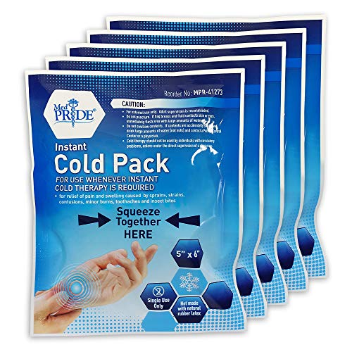 Medpride Instant Cold Pack (5”x 6”) – Set of 24 Disposable Cold Therapy Ice P...