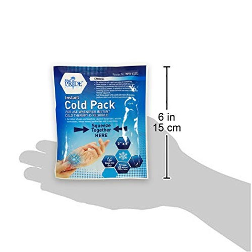 Medpride Instant Cold Pack (5”x 6”) – Set of 6 Disposable Cold Therapy Ice Pa...