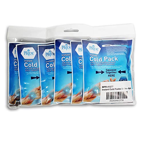 Medpride Instant Cold Pack (5”x 6”) – Set of 6 Disposable Cold Therapy Ice Pa...
