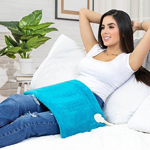 Med Relief Large 12"x24" Electric Heating Pad for Back Pain Relief, Ultra Sof...