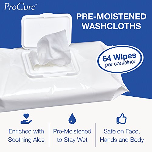 Disposable Wet Adult Wipes, 128 Pack - Pre Moistened Soft Washcloths for Elde...