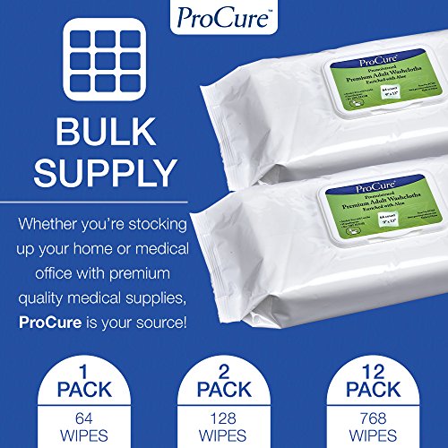 Disposable Wet Adult Wipes, 128 Pack - Pre Moistened Soft Washcloths for Elde...