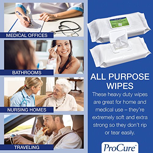 Disposable Wet Adult Wipes, 128 Pack - Pre Moistened Soft Washcloths for Elde...