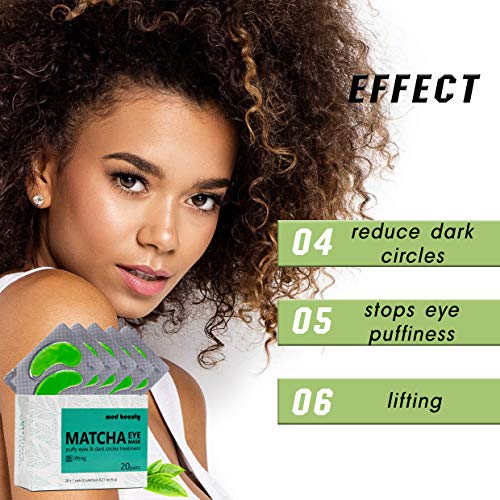 MATCHA Green Tea Under Eye Patches Eye Masks For Dark Circles And Puffiness w...