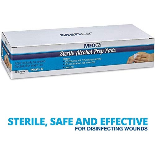 Alcohol Wipes - Alcohol Prep Pads, Swab Pads, 2-Ply Cotton 70% Isopropyl Indi...