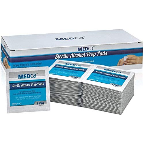 Alcohol Wipes - Alcohol Prep Pads, Swab Pads, 2-Ply Cotton 70% Isopropyl Indi...