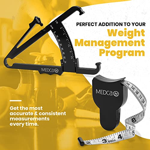 Body Fat Caliper and Measuring Tape for Body - Skinfold Calipers and Body Fat...