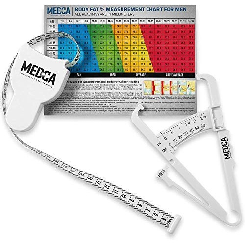 Body Tape Measure and Skinfold Caliper Body Fat Monitor Set - (Pack of 2) - D...