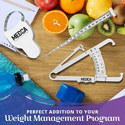 Body Tape Measure and Skinfold Caliper Body Fat Monitor Set - (Pack of 2) - D...