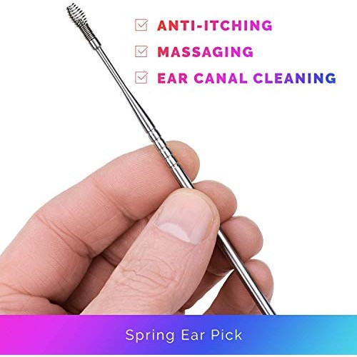 Ear Wax Removal Kit - 6 Piece Ear Cleansing Tool Set, Stainless Steel Ear Cur...