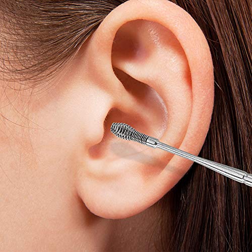 Ear Wax Removal Kit - 6 Piece Ear Cleansing Tool Set, Stainless Steel Ear Cur...