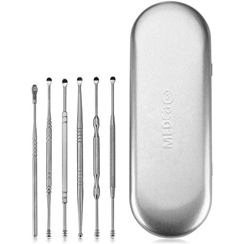 Ear Wax Removal Kit - 6 Piece Ear Cleansing Tool Set, Stainless Steel Ear Cur...
