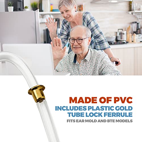 Hearing Aid Tubes - Size #13 Preformed BTE Earmold Tubing - (Pack of 6) 3.5 x...