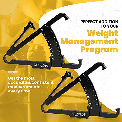 Skinfold Body Fat Caliper - Skin Fold Body Fat Analyzer and Handheld BMI Meas...